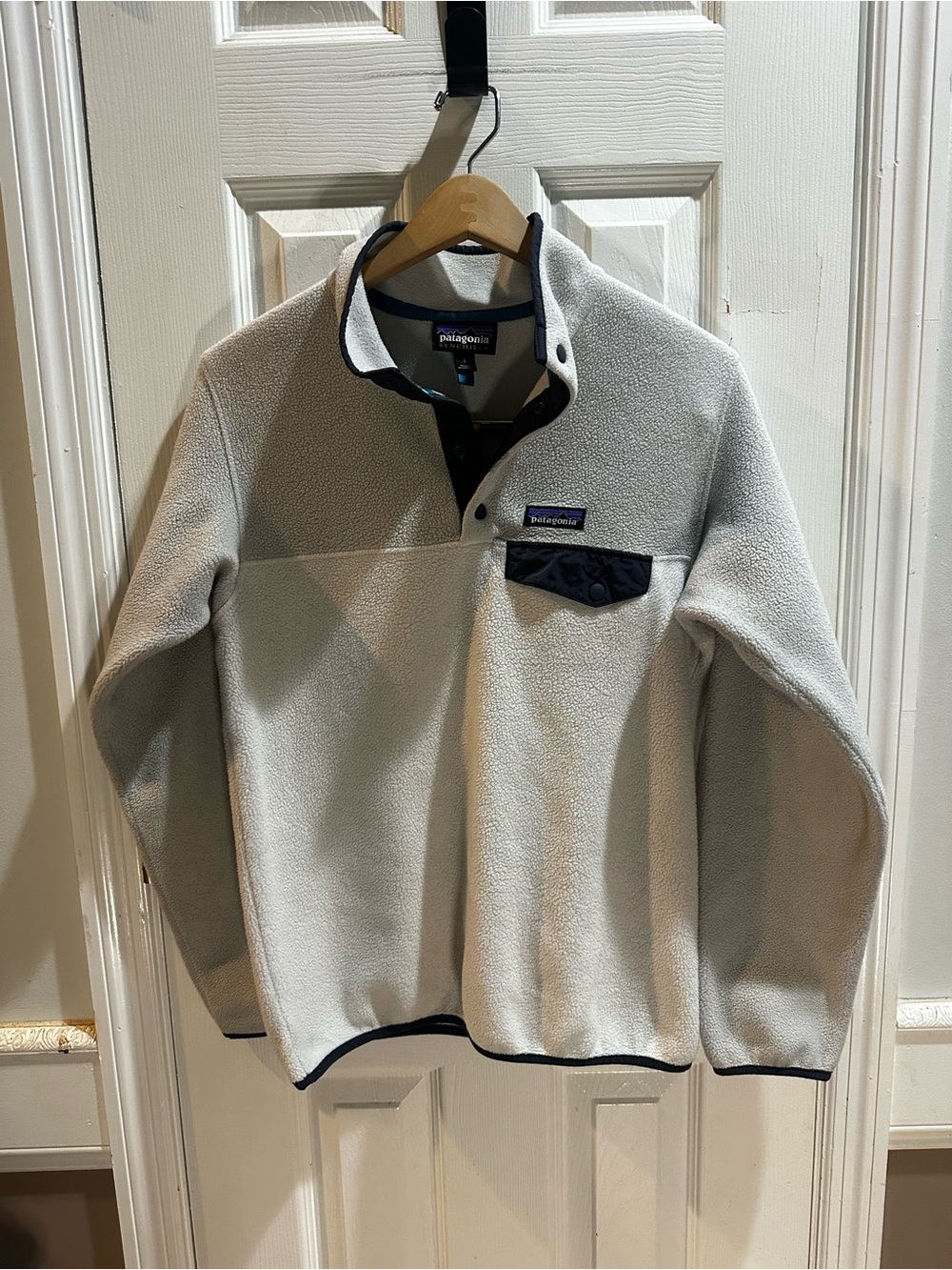 Patagonia Synchilla Women’s Snap T Pullover Fleece Cream Oatmeal Small